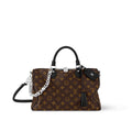Louis Vuitton SPEEDY SOFT 30 DARK Women's Brown Detachable Adjustable Shoulder Strap Zipper Closure Bowling Bag Shoulder Slanting Handbag Bags #75634