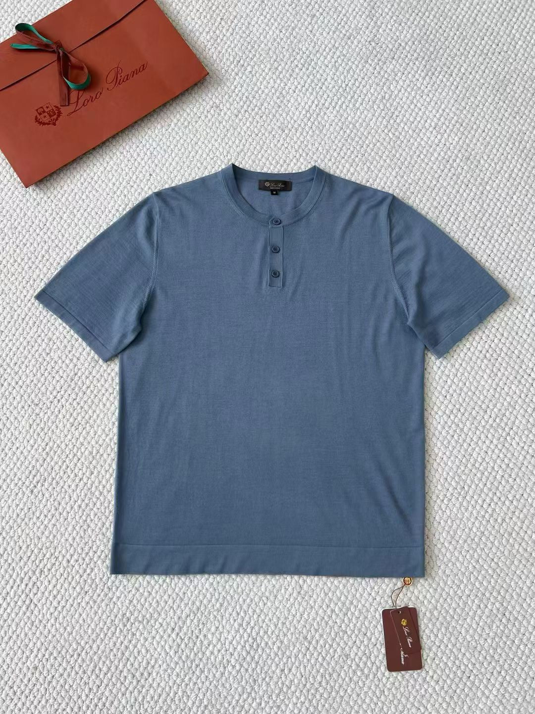 Loro Piana Top-quality Version Men's T-Shirt Cotton#375406