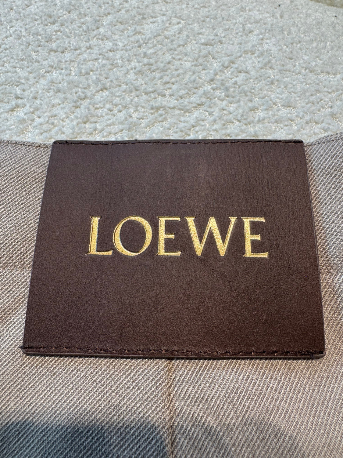 Loewe Belted Trousers in Wool Brown #334790