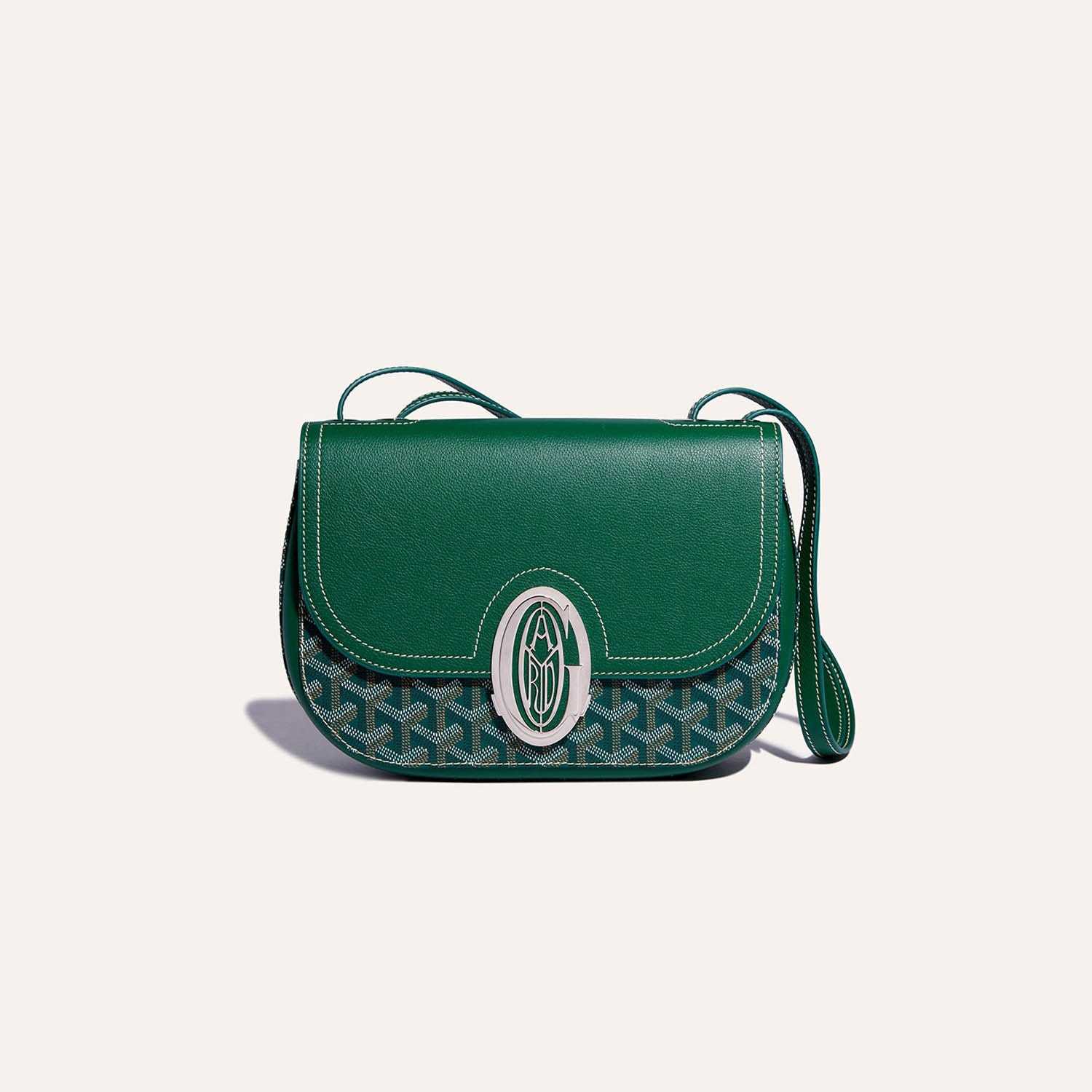 Goyard 233 Classic Edition Fashionable Modern Canvas And Calfskin Crossbody Bag With Metal Logo Buckle Bag Bags #196800