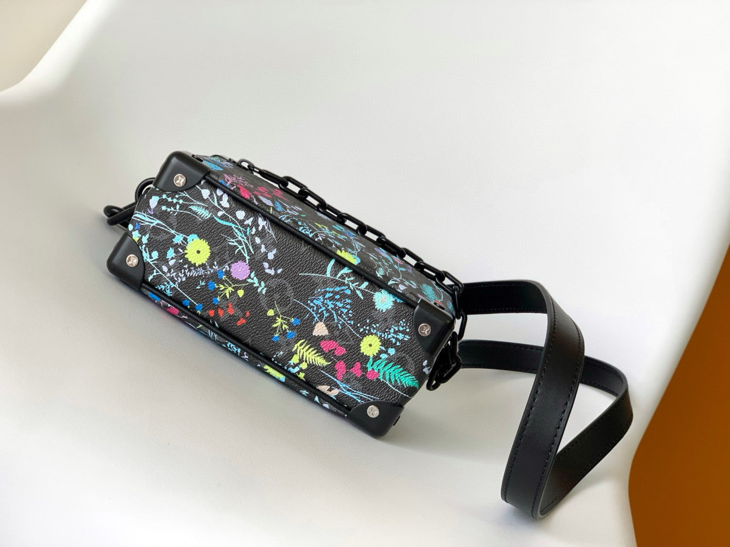 Louis Vuitton Mini SOFT TRUNK  Men's And Women's Classic Vintage Floral Print Zipper Clutch Bag Shoulder Bag  Chain Bag Crossbody Bag  Bags M69072 #79151