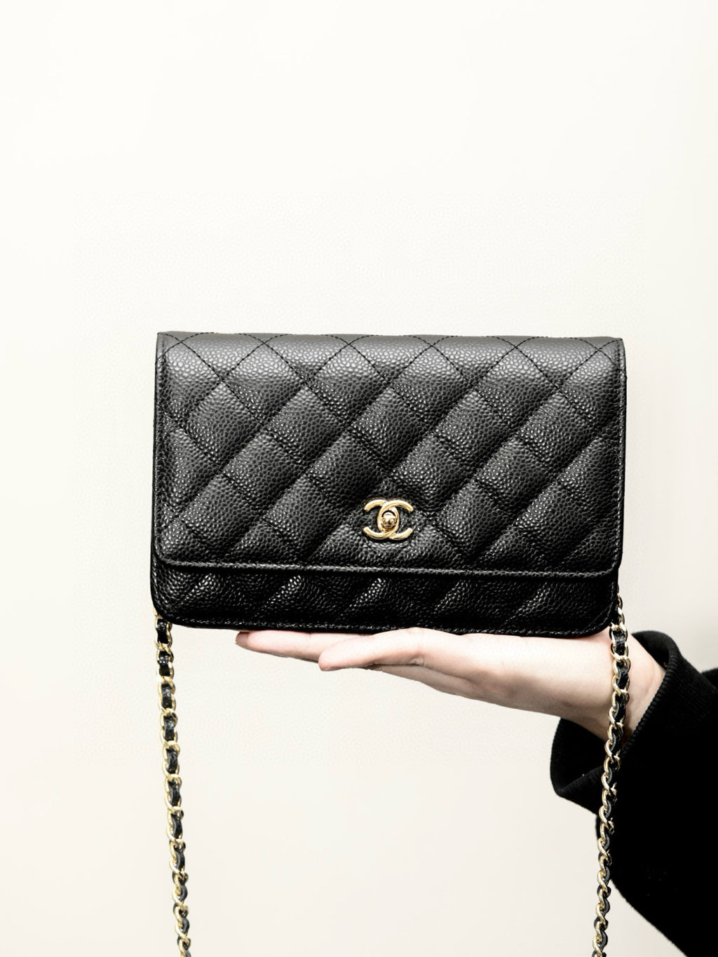 Chanel Woc Diamond Lattice Gold Logo Caviar Leather Chain Crossbody Bag Luxury Temperament Exquisite Women's Bag Bags  #81645