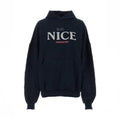 Balenciaga Men's Autumn And Winter Letter Printed Sweatshirt Hooded Long Sleeve Pullover Sweatshirt Navy Blue High Street Trendy Top #81625