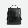Bottega Veneta Back To School Men's Solid Color Flap Closure Woven Cowhide Leather Shoulder Bag Backpack Rucksack Bags #75798