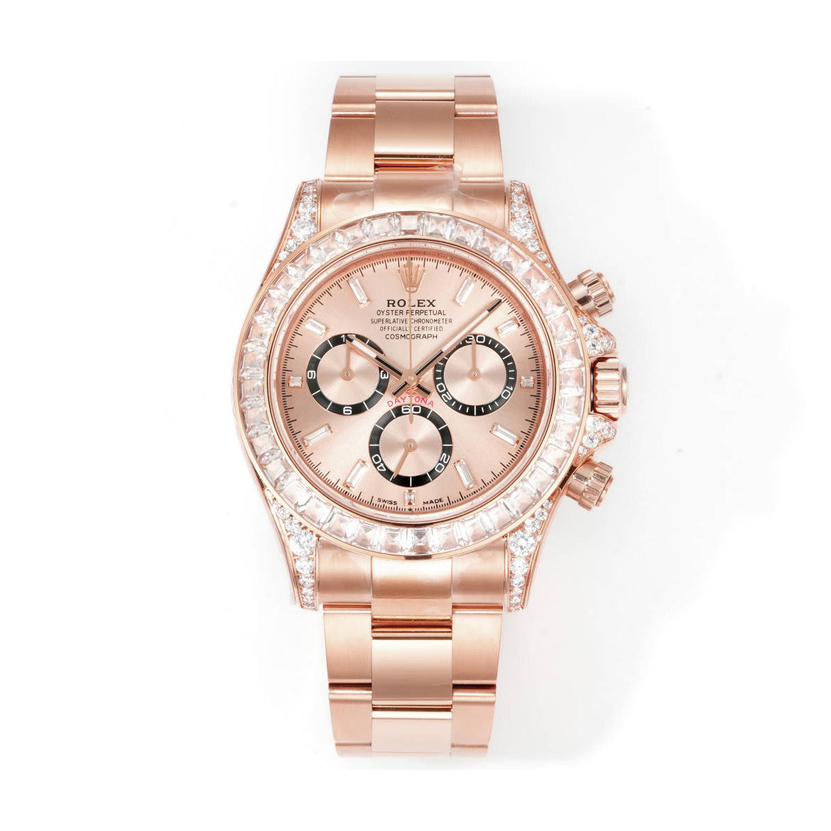 Rolex Men's Automatic Mechanical Movement 100 Meter Water Resistant Dial Watch with Diamonds #75863