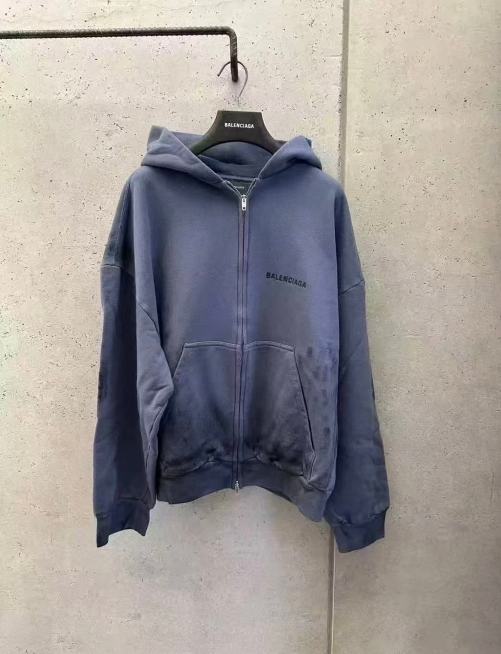 Balenciaga Men's Spring/Fall Fashion Casual Hooded Zipper Sweatshirt Jacket with Embroidered Letters Jacket #78815