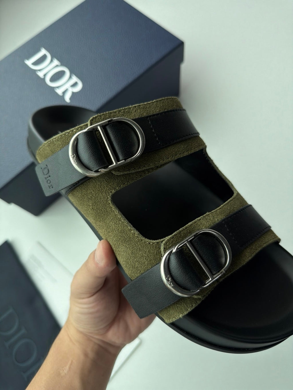 DIOR Dior Aqua Sandal Beige and Black Dior Oblique Jacquard #382615