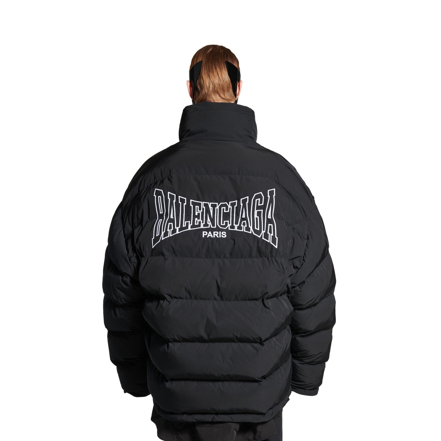 Balenciaga Men's Vintage COCOON KICK PUFFER Jacket Reversible Cotton Stand Collar Logo Embroidery Fitted Long Sleeve Jacket #71723