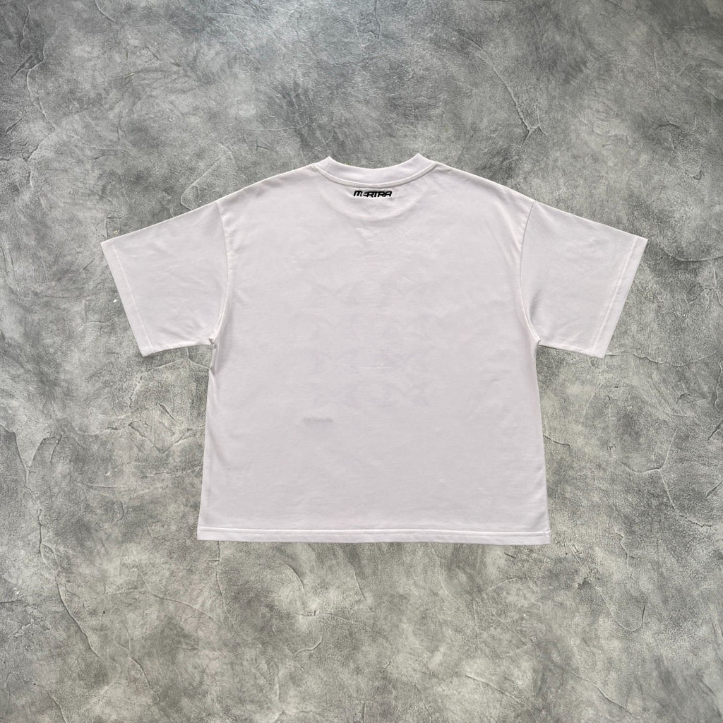 Mertra Stacked Logo T-Shirt White
