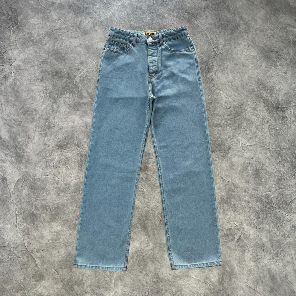 Corteiz Dual stripe Baggy Jeans Blue