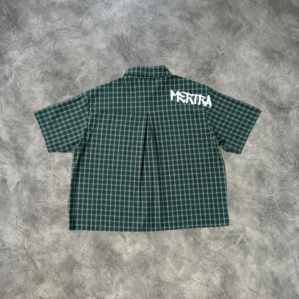 Mertra Plaid Short Sleeves Shirt Green