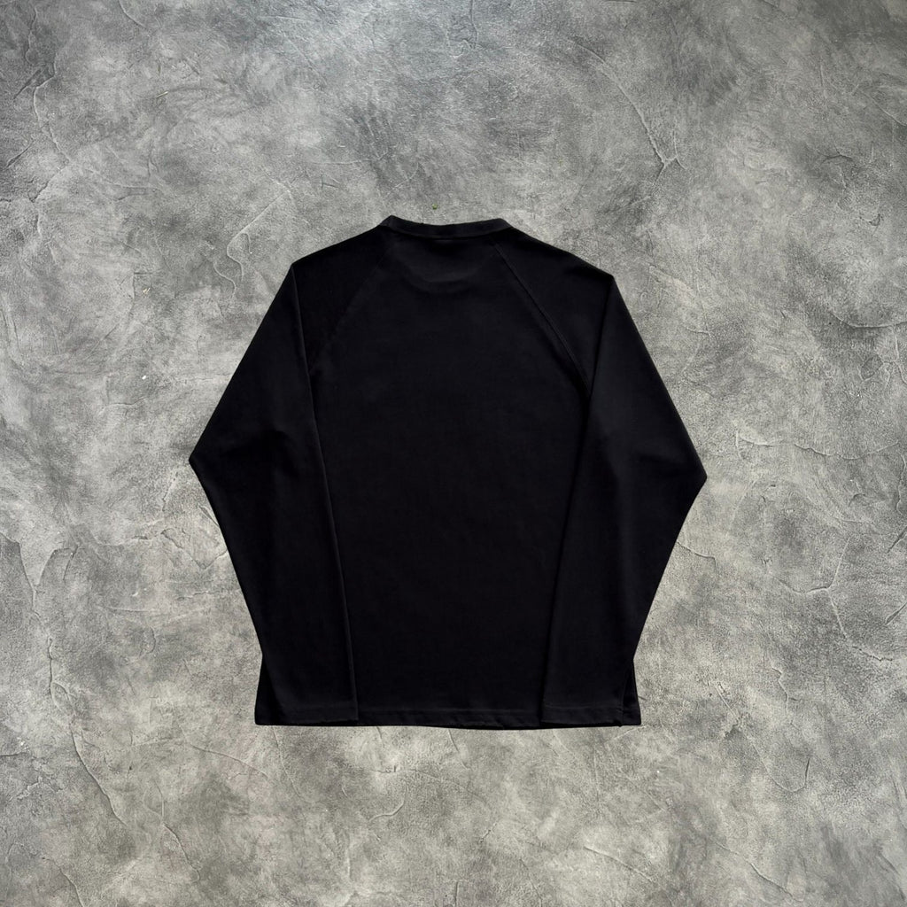 Corteiz Sophomore Raglan Long Sleeves T-Shirt Black