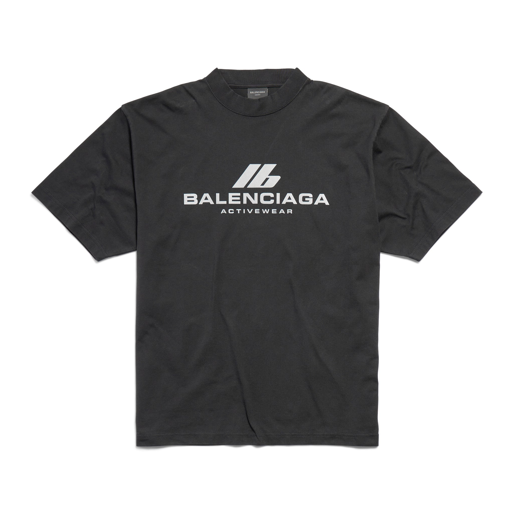 Balenciaga Men's and Women's Summer Solid Color Letter Printed Round Neck Cotton Short Sleeve T-Shirt #99688