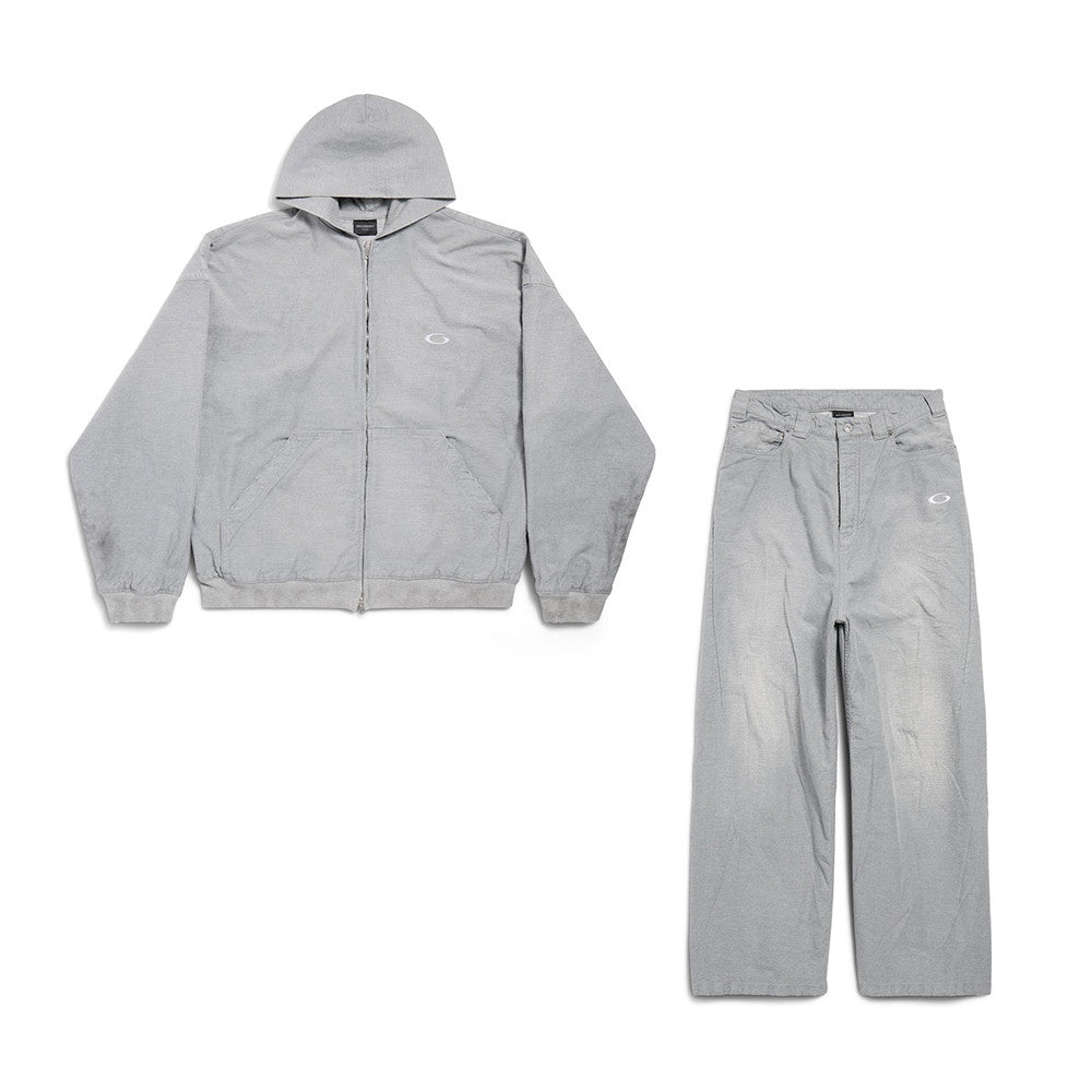 Balenciaga Top-quality Version Men's Trompe L Œil Hoodie Pants in Heather Grey#335727