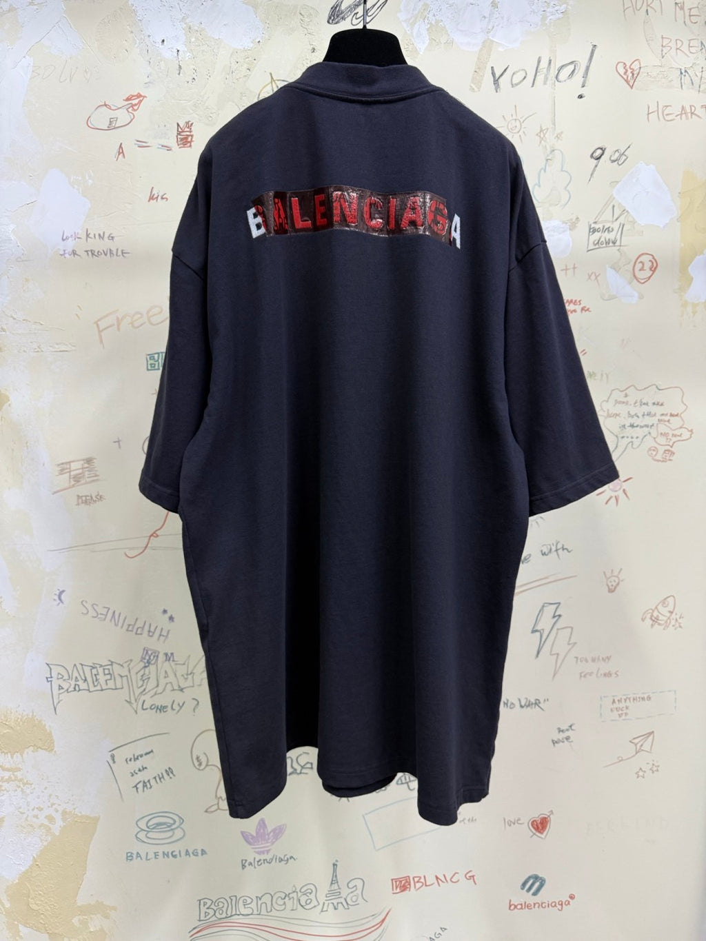 Balenciaga Men's Summer Solid Color Regular Fit Cotton Round Neck Short Sleeve T-Shirt #76633