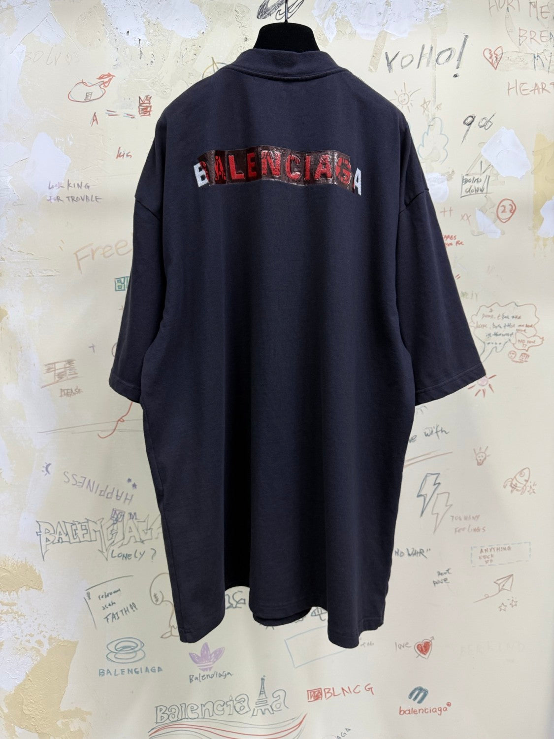 Balenciaga Men's Summer Solid Color Regular Fit Cotton Round Neck Short Sleeve T-Shirt #76633