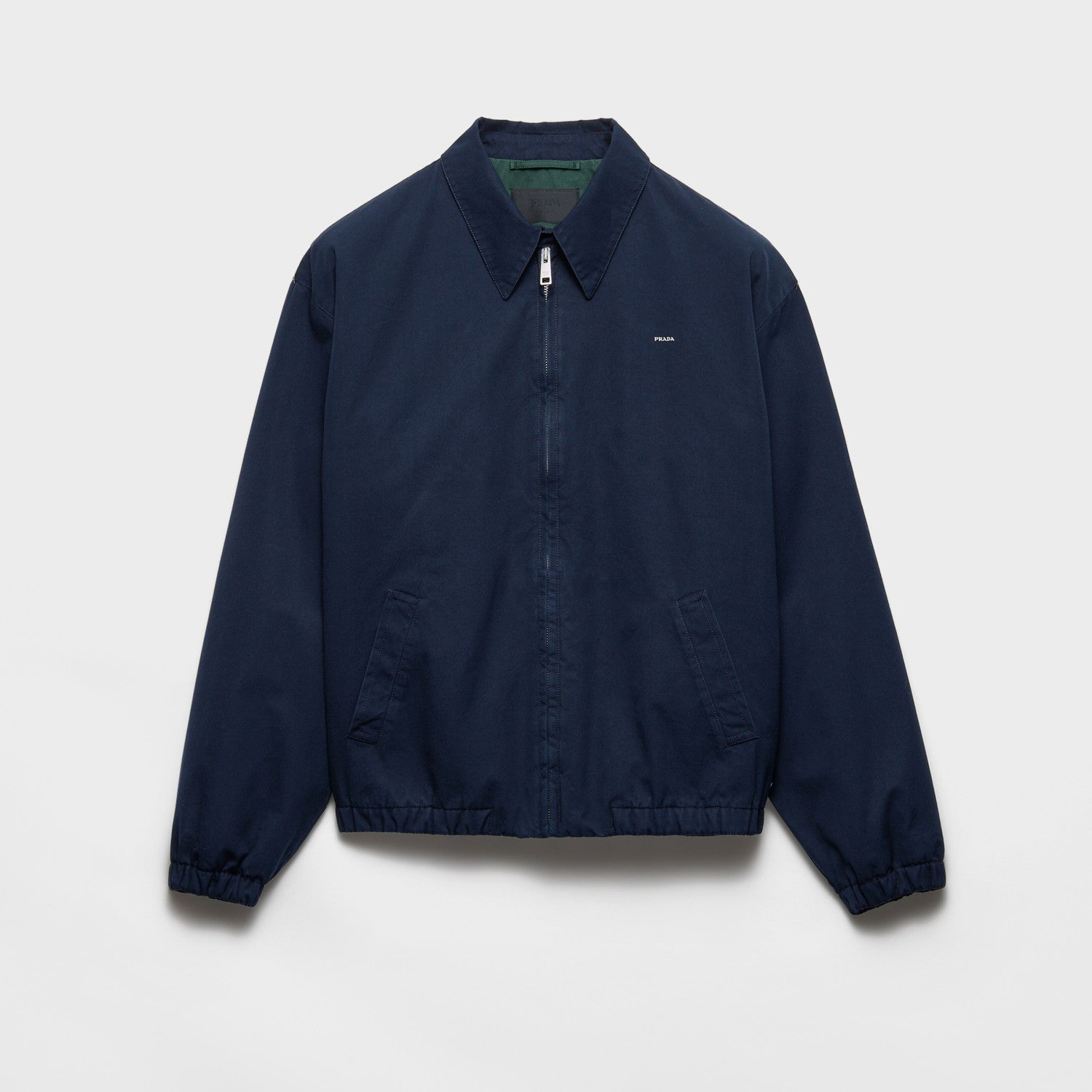 Prada Men's Spring/Fall Casual Fashion Solid-Color Collared Zipper Gentleman Style Cotton Jacket #79135