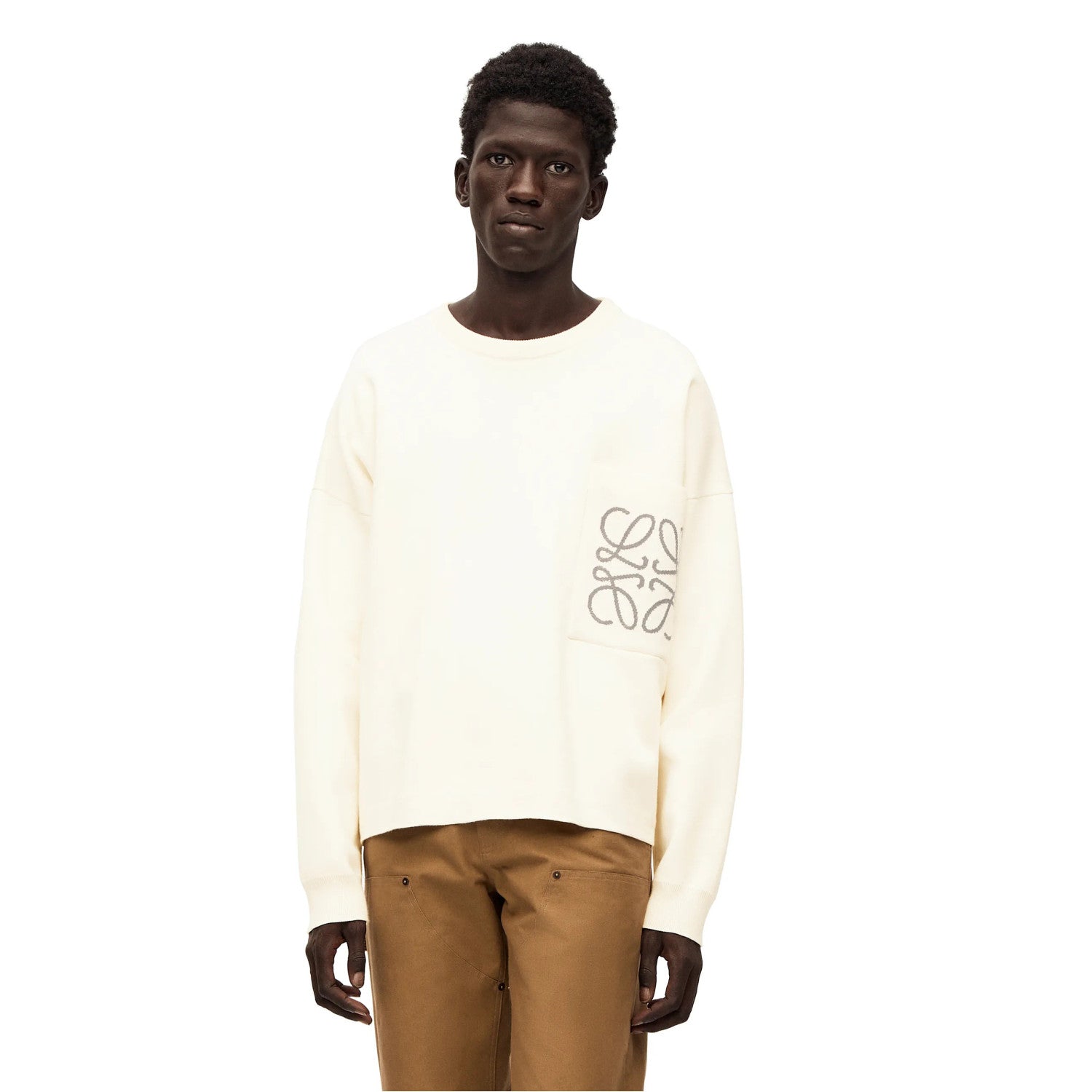 Loewe Sweater In Cotton And Viscose Crew Neck Knit Pullover #96296