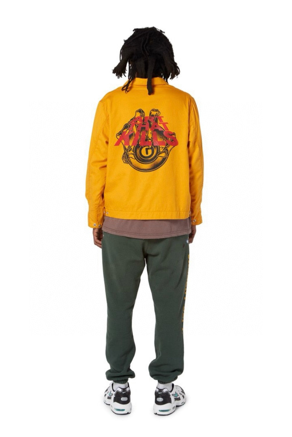 Gallery Dept. Men's Spring And Autumn Graffiti Letters Printing Solid Color Do Old Hooded Sweatshirt Casual Ink Splash Elastic Waist Drawstring Pants Ngvp #9291