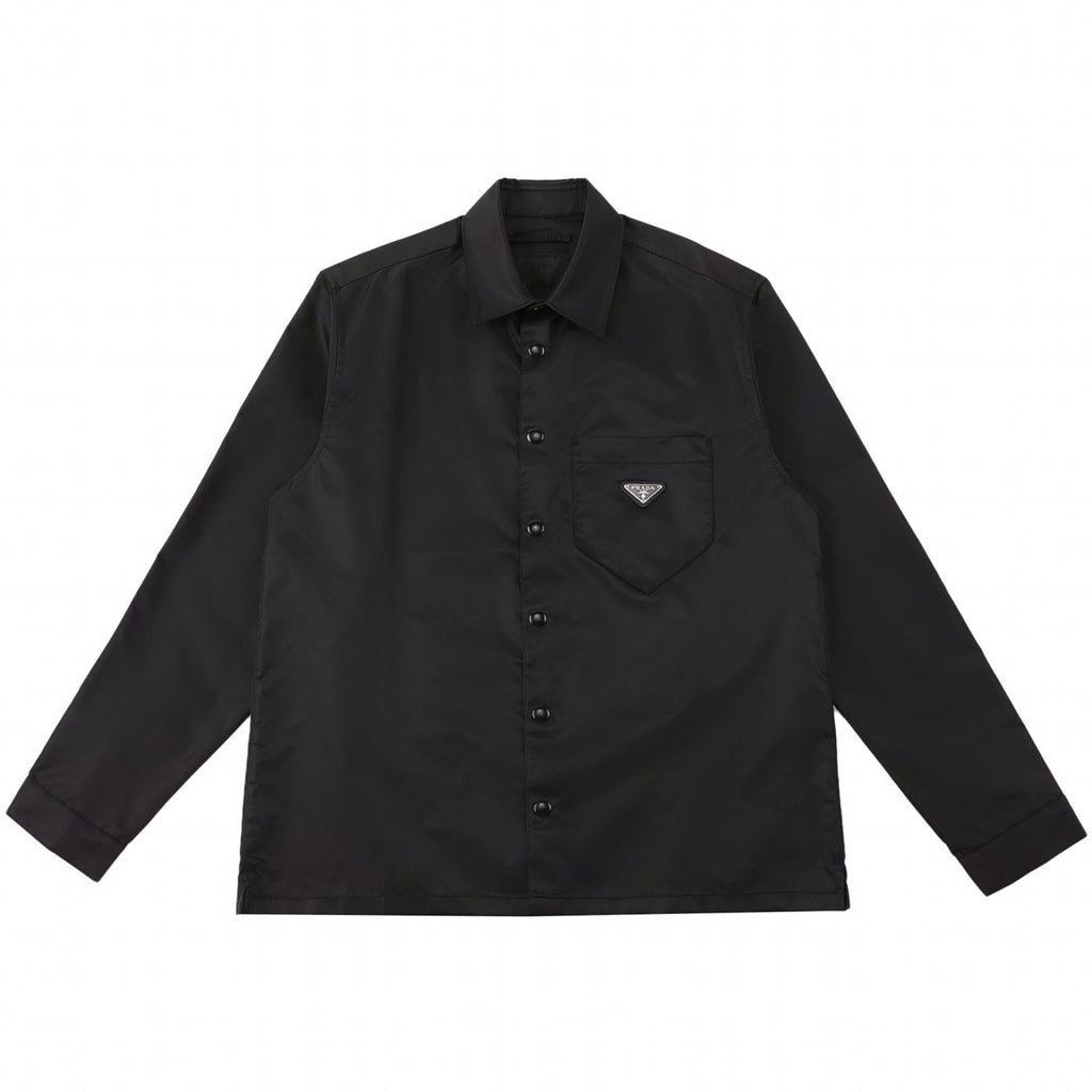 Prada Men's Spring And Fall Triangle Label Nylon Single breasted Long sleeved Shirt Jacket #72495