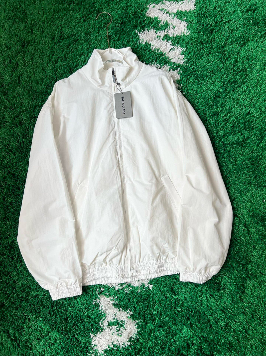 Balenciaga Men's And Women's Spring And Autumn Models Flame Letters Printing Solid Color High Collar Zipper Long Sleeve Jacket #98574