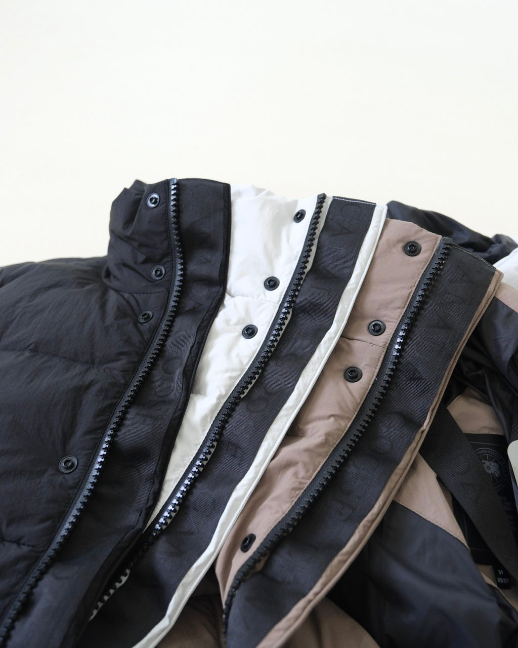 Canada Goose Men's and Women's Autumn and Winter Solid Color Standing Collar Zipper Long Sleeve Puffer Down Jacket #73854
