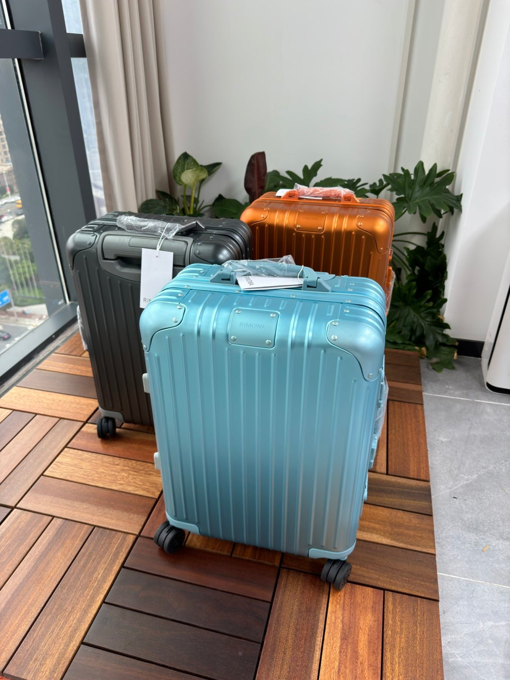 Rimowa Men's Women Solid Color Aluminum Magnesium Alloy Suitcase Suitcase Leisure 21-Inch Business Metal Shipping Trolley Case Box #76217