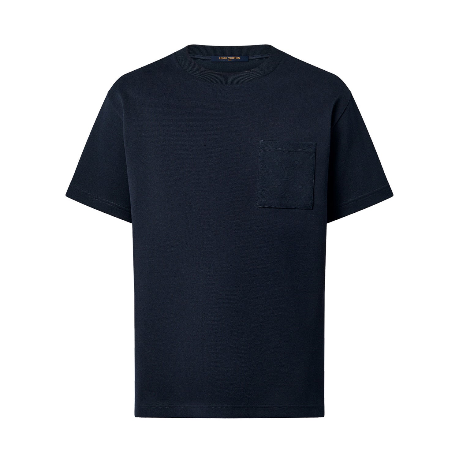 Louis Vuitton Men's Summer Solid Colour Pocket Round Neck Cotton Short Sleeve T-Shirt #99494