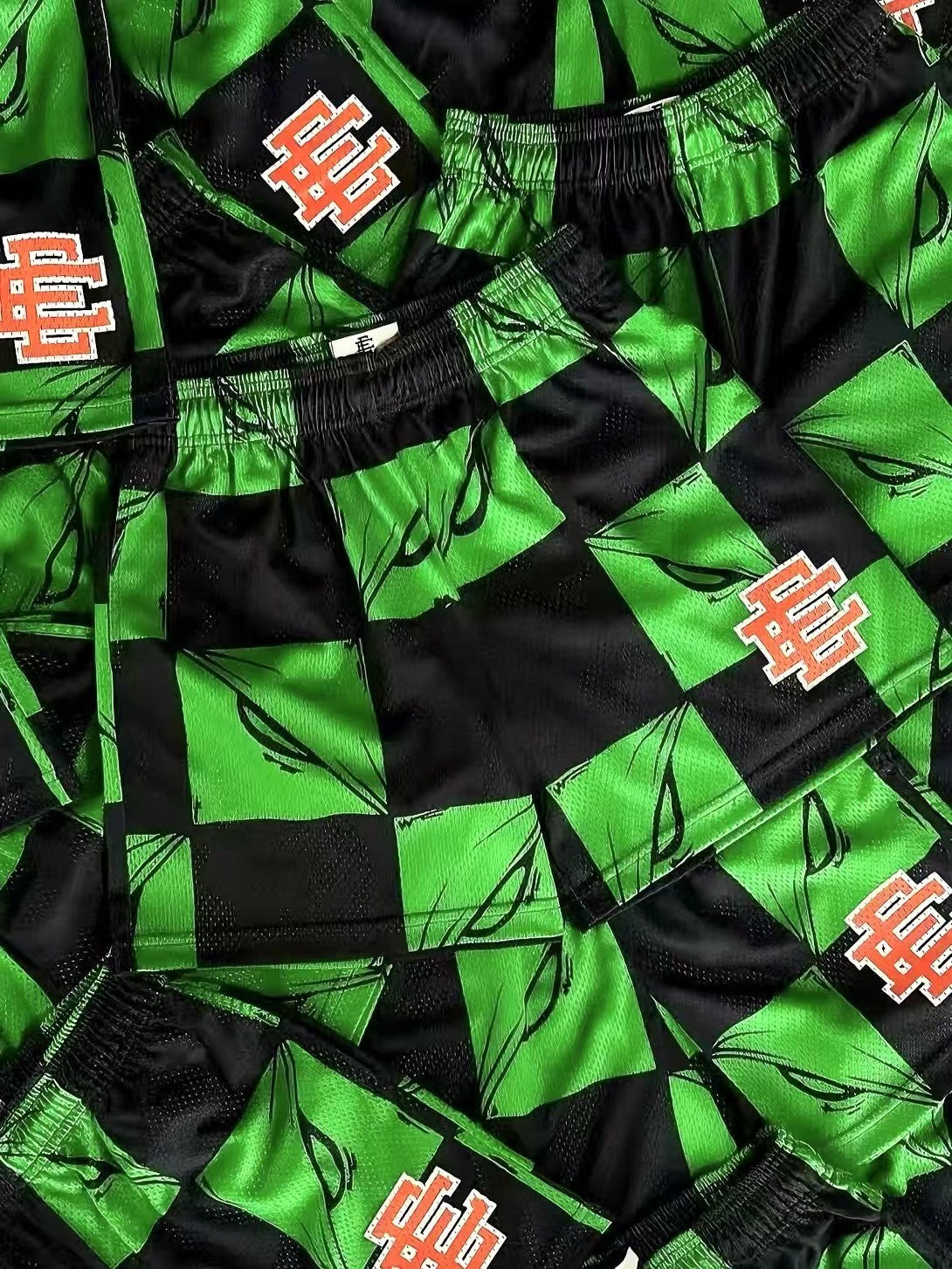 MattyBoy Eric Emanuel NY PopUp Men's Summer Graffiti Print Mesh Casual Lace-Up Shorts #76764