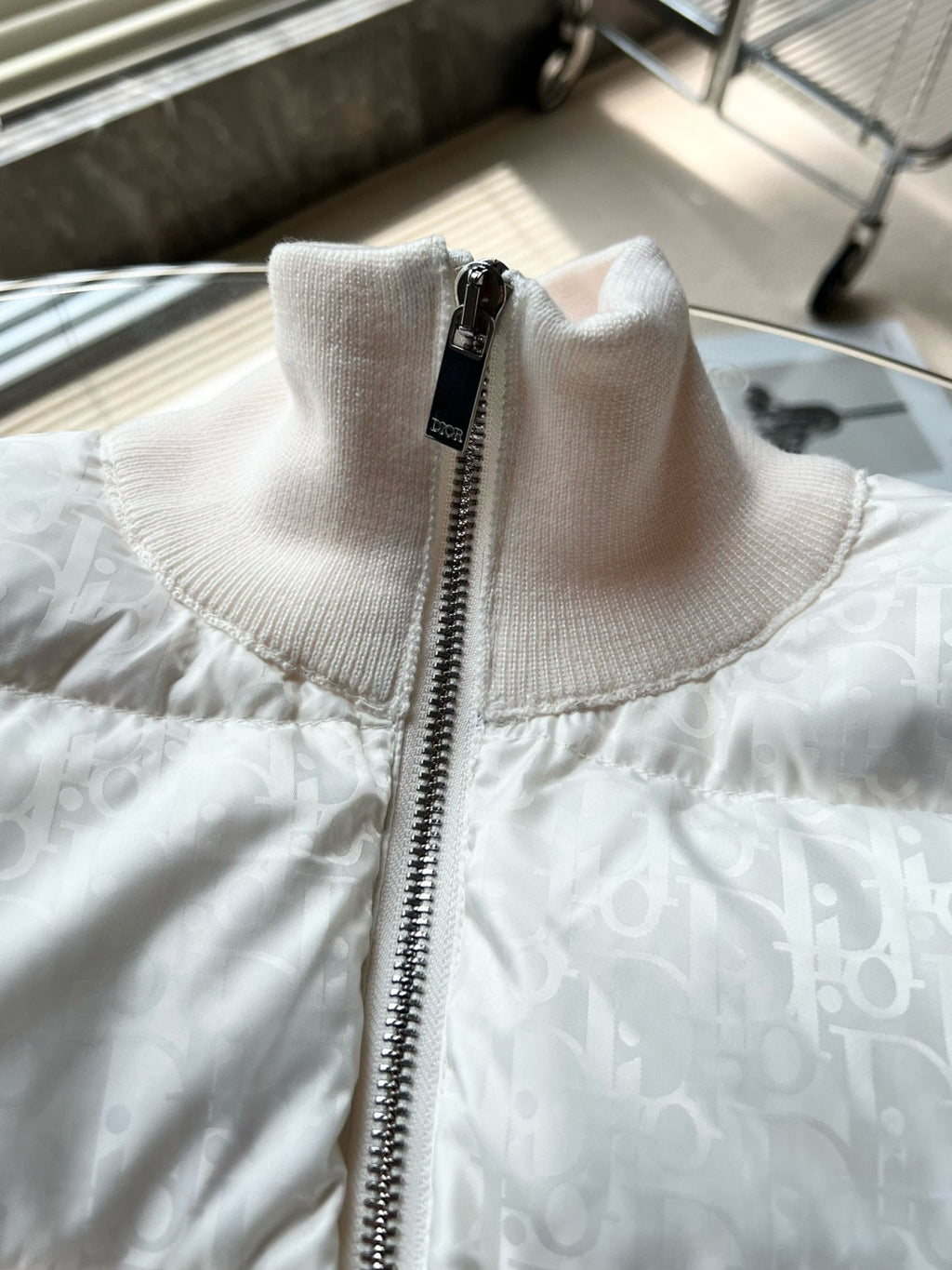 Dior OBLIQUE Long Sleeved Jacket Down Cotton Jacket #21945