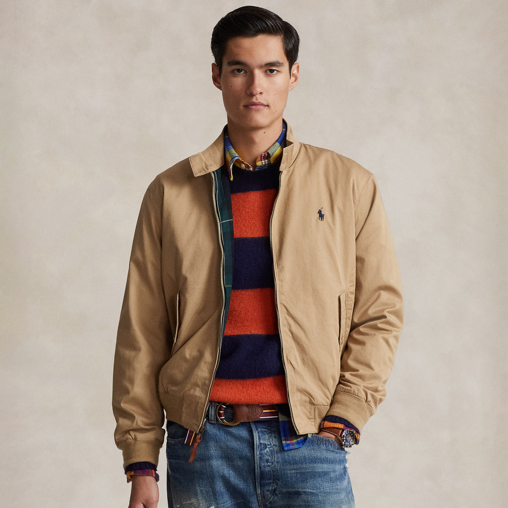 Ralph Lauren Men's Spring and Autumn Solid Color Standing Collar Zipper Long Sleeve Jacket #76254