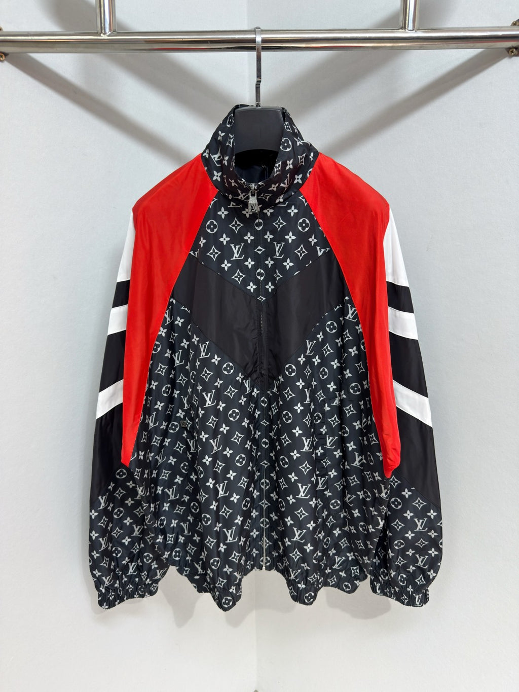Louis Vuitton Men's Spring/Summer Fashion Casual Classic Printed Pattern Color Block Zipper Cuff Elastic Sports Jacket #78343