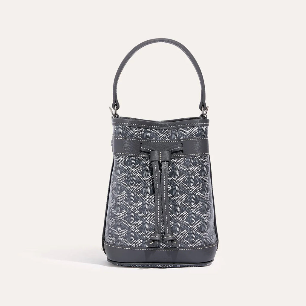 GOYARD Women's Petit Flot Mini Bucket Bag Logo Printed Drawstring Closure Shoulder Handbag Bag Bags PEFLOTMINTY10CL10P #81295