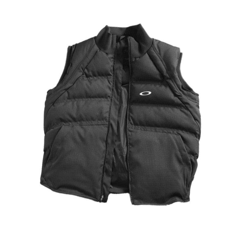 Oakley Men's And Women's Autumn And Winter Solid Color Casual Loose Standing Collar Sleeveless Down Vest Ngvp #7311