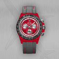 Rolex Men's Red and Black Modified Carbon Fiber Daytona Mechanical Watch #98777