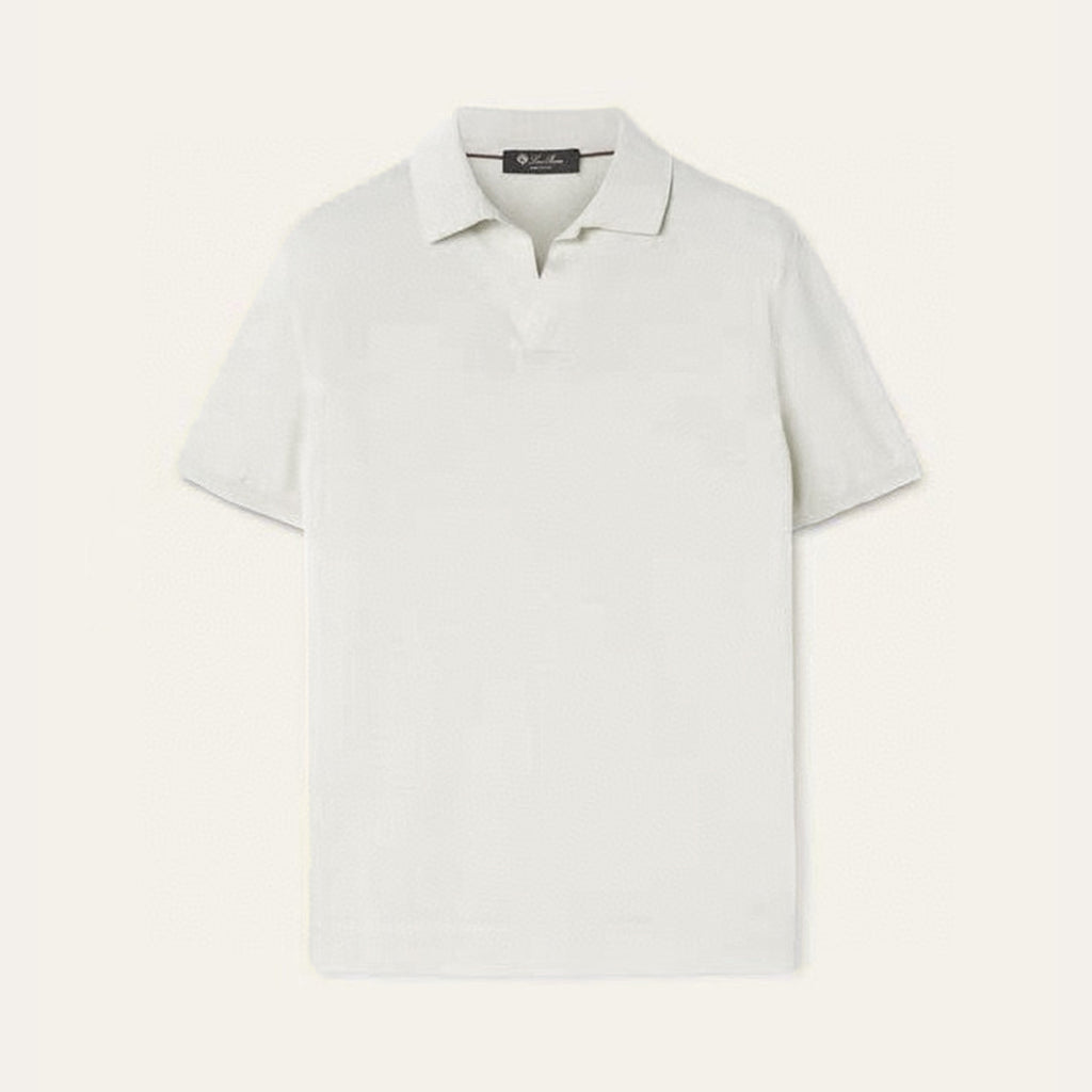Loro Piana Men's Summer Solid Color Lapel Fit Ryome Short Sleeve Polo Shirt Ngvp #8214