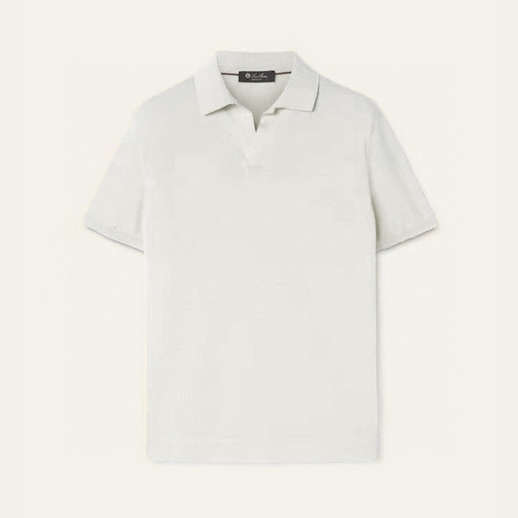 Loro Piana Men's Summer Solid Color Lapel Fit Ryome Short Sleeve Polo Shirt Ngvp #8214