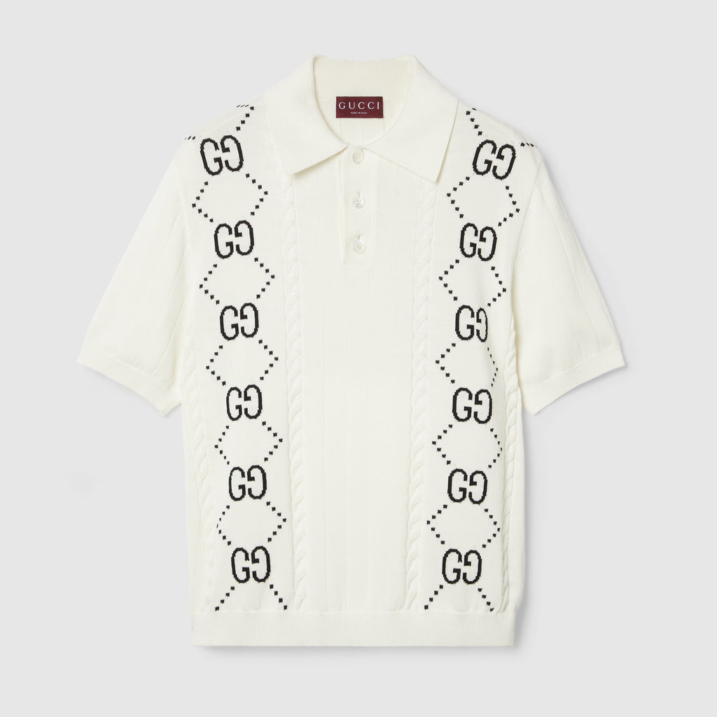 Gucci Men's Summer Logo Appliqué Knit Short Sleeve Polo Shirt T-Shirt #72545