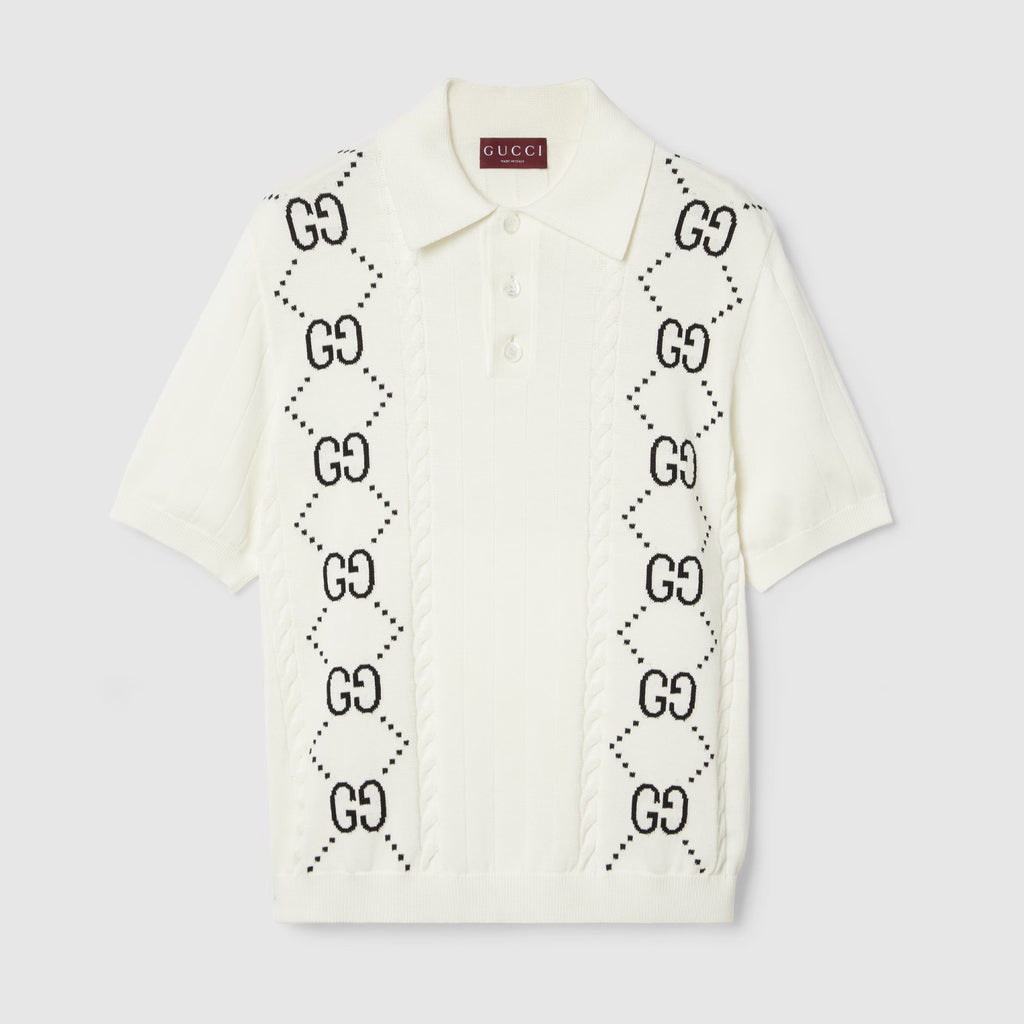 Gucci Men's Summer Logo Appliqué Knit Short Sleeve Polo Shirt T-Shirt #72545