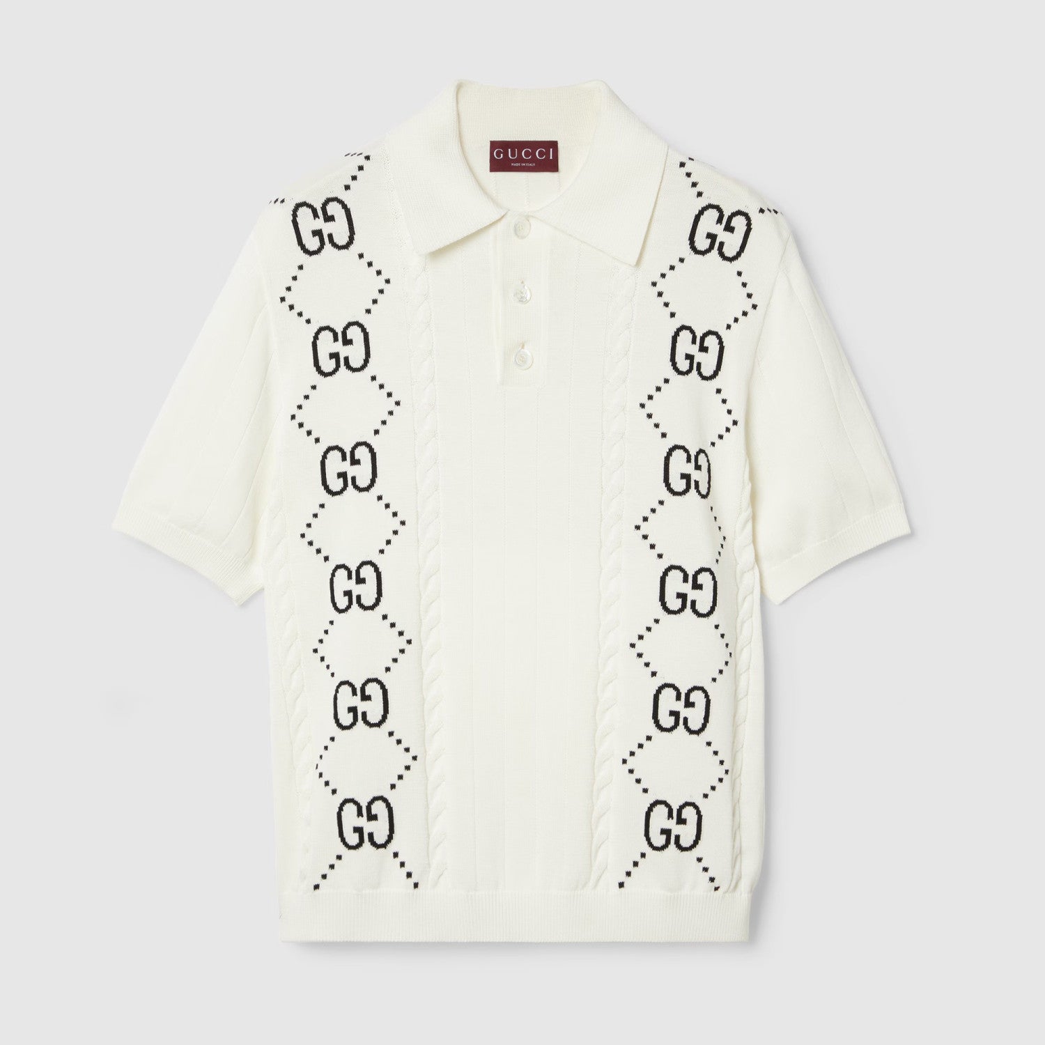 Gucci Men's Summer Logo Appliqué Knit Short Sleeve Polo Shirt T-Shirt #72545
