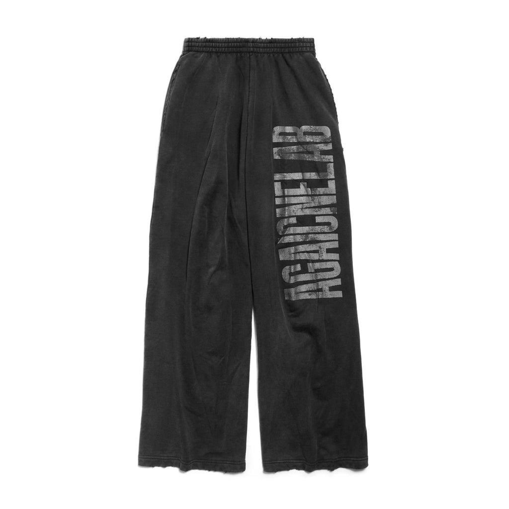 Balenciaga Men's Spring & Autumn Gray Letter Print Loose Hooded Drop Shoulder Long Sleeve Sweatshirt Tie Sweatpants Pants #73496