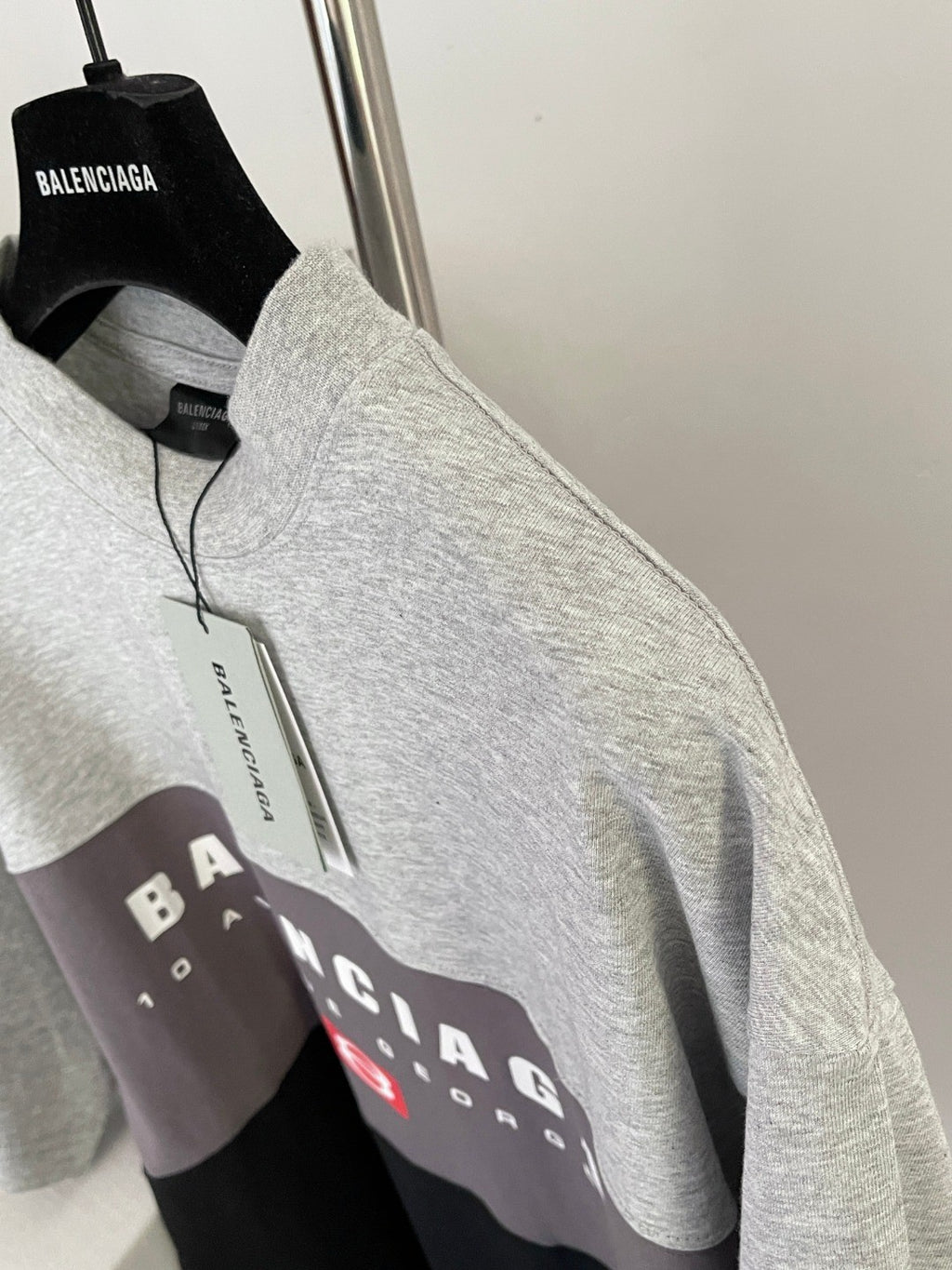 Balenciaga Men's Summer Logo Letter Printed Color Collision Round Neck Short Sleeve T-Shirt #75929