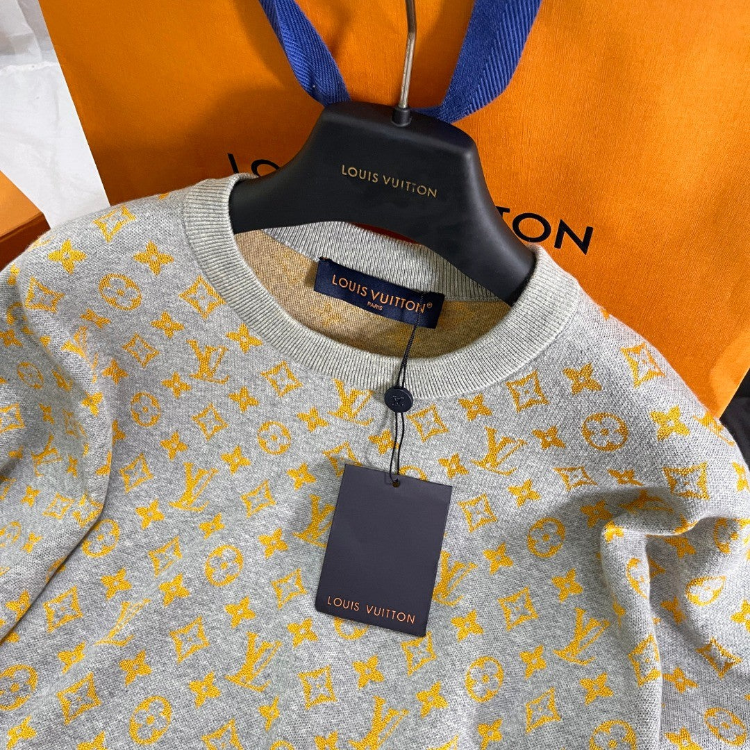 Louis Vuitton Men's Summer Solid Color Letter Print Round Neck Short Sleeve T-Shirt #77233