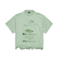 Balenciaga Women's And Men's Summer Solid Color Cotton Graffiti Printed Brushed Regular Fit Round Neck Short Sleeve T-Shirt #75925