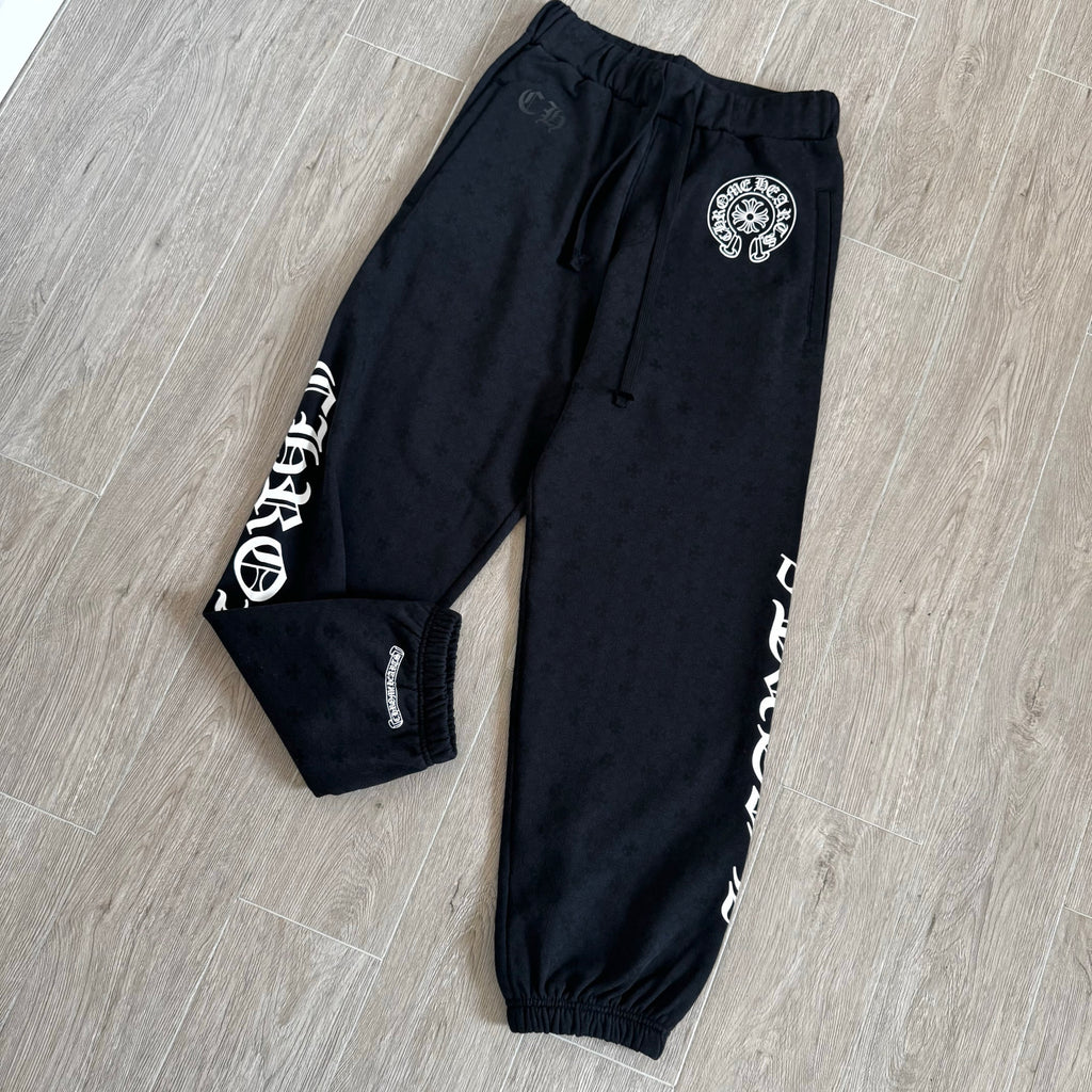 Chrome Hearts All Over Printed Dark Pattern Hooded Sweatshirt Pants #375728
