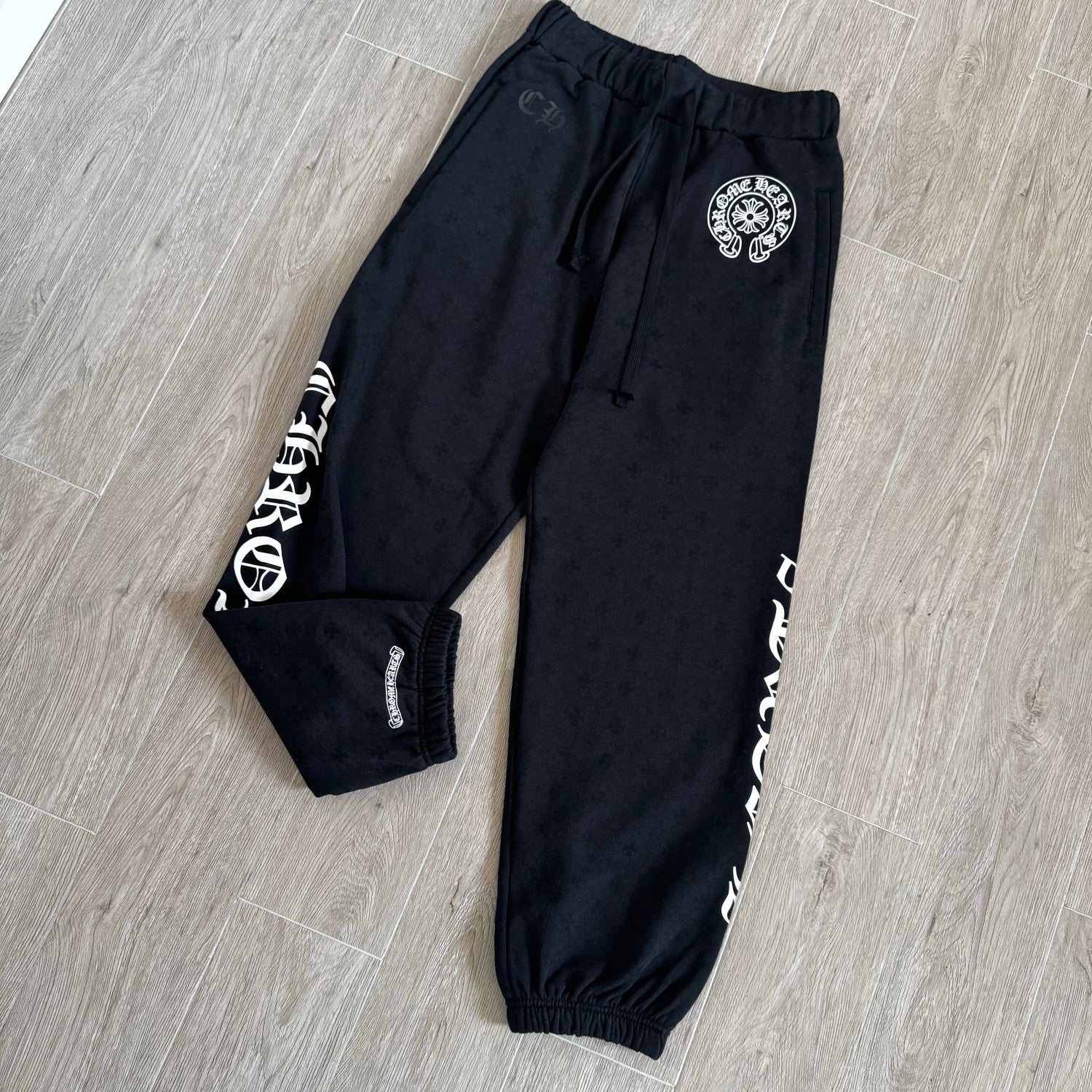 Chrome Hearts All Over Printed Dark Pattern Hooded Sweatshirt Pants #375728