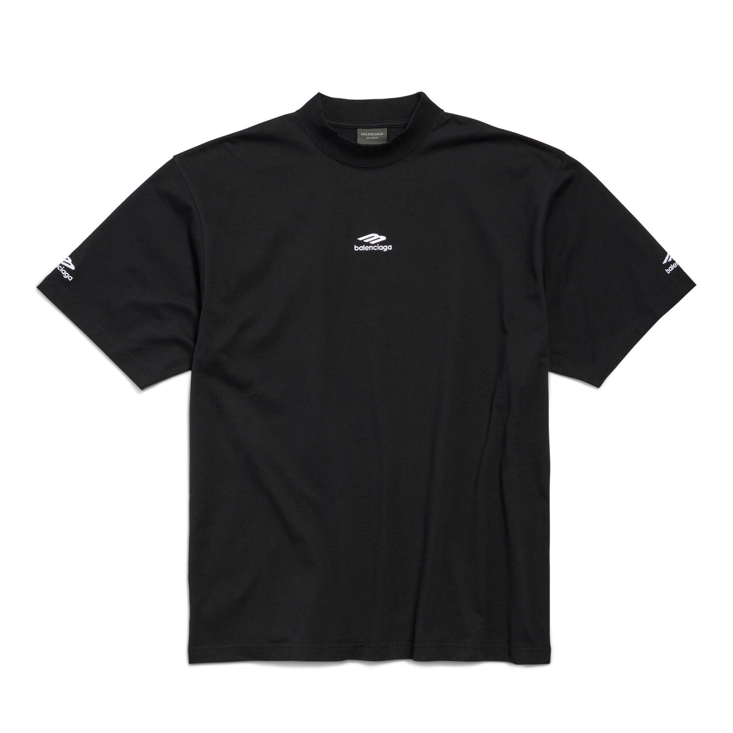 Balenciaga Men's And Women's Summer Solid Color Embroidered Logo Pattern Round Neck Cotton Short Sleeve T-shirt #74262