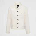 Prada Men's Autumn and Winter Triangle Logo Lapel Single Breasted Long Sleeve Jacket #99349