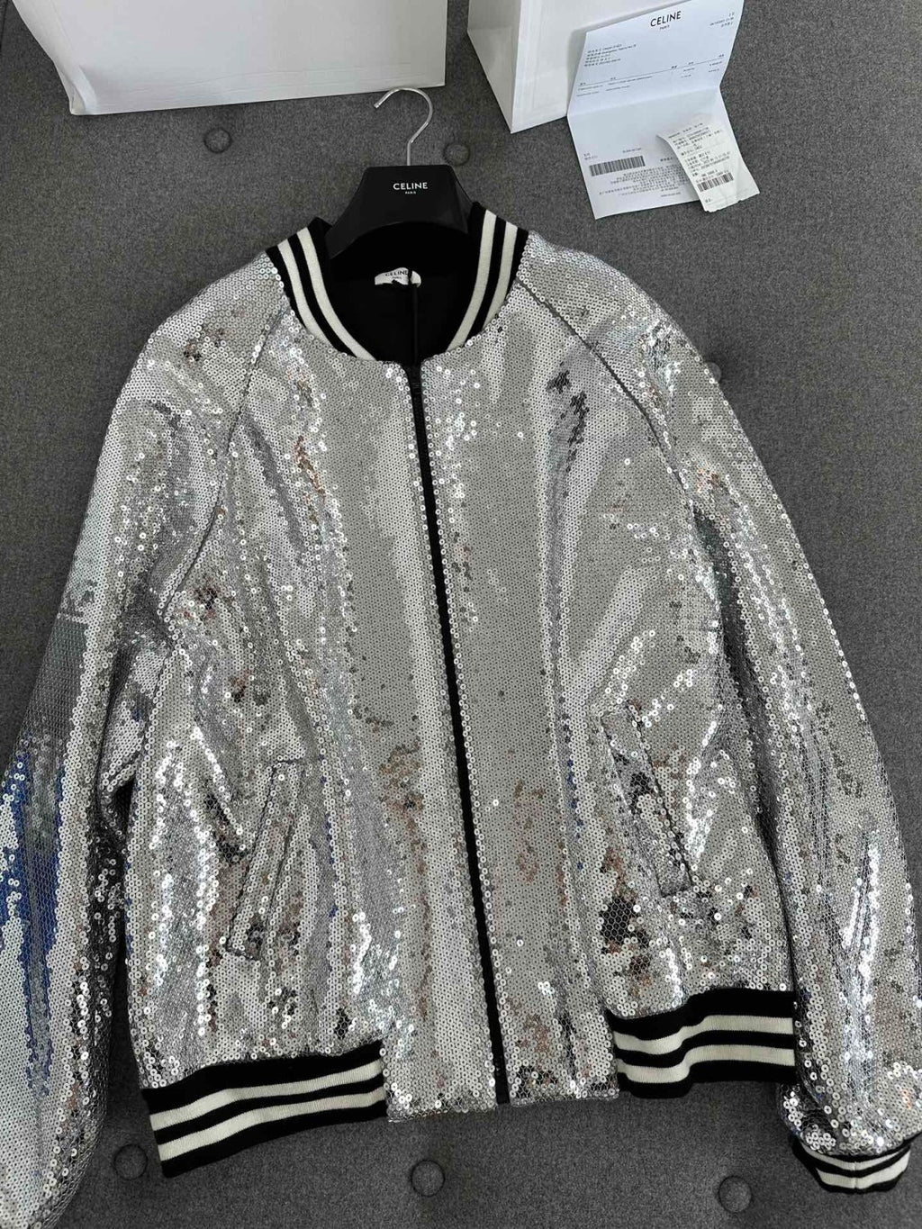 Celine Sequin Bomber Jacket #288699