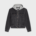 Celine Denim Hooded Jacket Black #95173